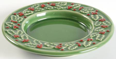 Holly Berry 1" Pillar Candleholder