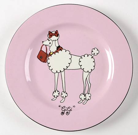 Pink Poodle Salad Plate