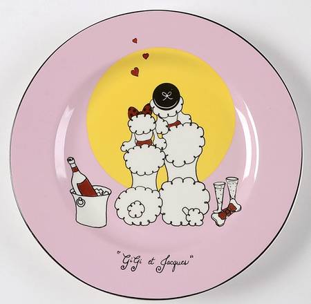 Pink Poodle Salad Plate