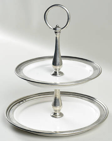 Tuscan 2-Tiered Serving Tray (Salad & Bread/Butter Plate)