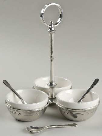 Tuscan 4-Piece Condiment Set (3-Piece and Stand)