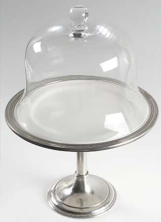 Tuscan 15" Buffet Cake Pedestal & Glass Dome