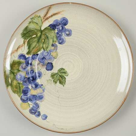 Grapevine Putty 12" Chop Plate (Round Platter)