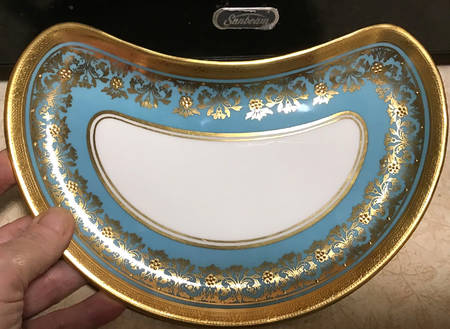 Kenilworth Turquoise (Smooth) Crescent Salad Plate
