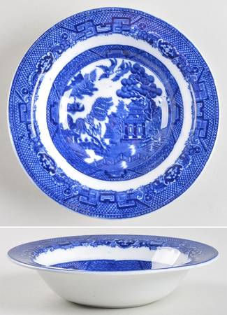 Willow Flow Blue Rim Cereal Bowl