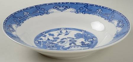 Blue China Willow Rim Soup Bowl