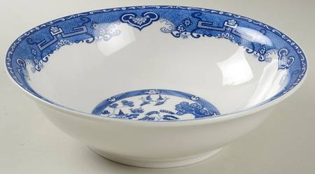Blue China Willow 9" Round Vegetable Bowl