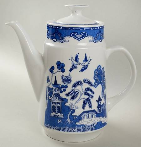Blue China Willow Coffee Pot & Lid