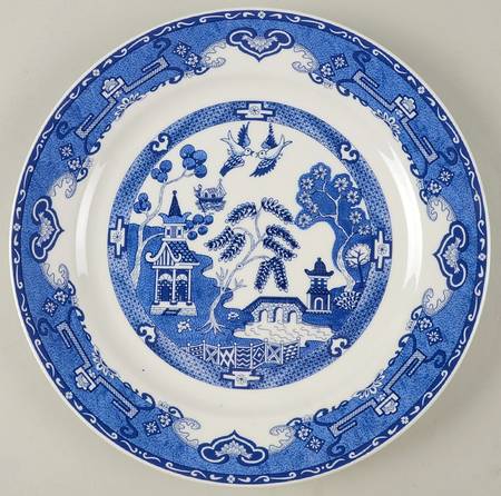Blue China Willow 11" Chop Plate (Round Platter)