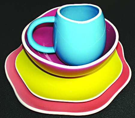 Wave Yellow Salad Plate