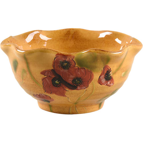 Fleur Rouge 6" Ruffled Bowl by Ambiance