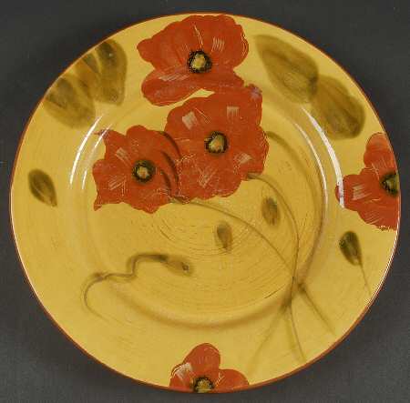 Fleur Rouge Dinner Plate by Ambiance
