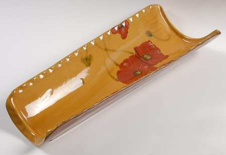 Fleur Rouge Bread Tray by Ambiance
