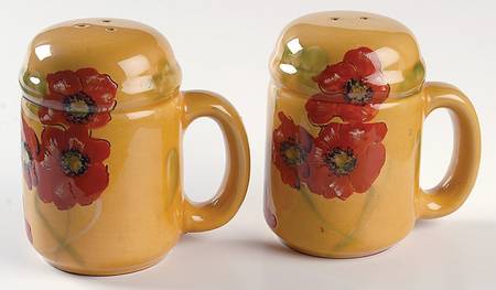 Fleur Rouge Stove Top Salt & Pepper Set by Ambiance