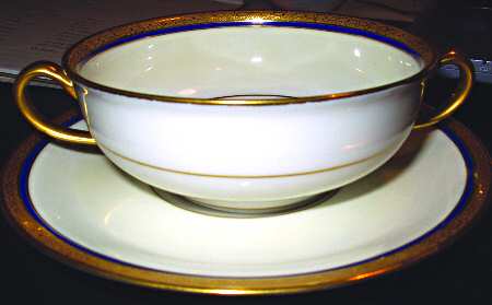 AHR694 Flat Cream Soup Bowl & Saucer Set