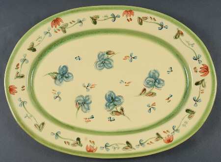 Guirlandes Bleues 18" Oval Serving Platter