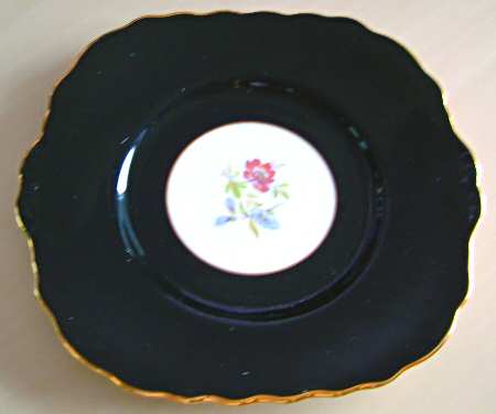 Floral Square Handled Cake Plate