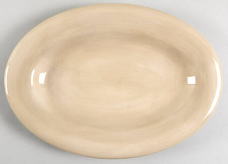 Ciao II Sand 14" Oval Serving Platter