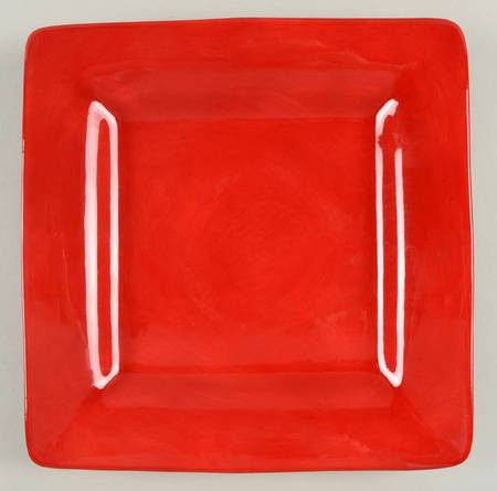 Ciao II Red Square Dinner Plate