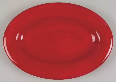 Ciao II Red 14" Oval Serving Platter