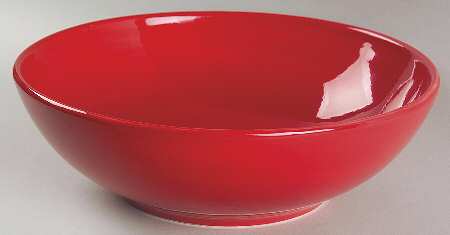 Ciao II Red 9" Round Vegetable Bowl by Artimino