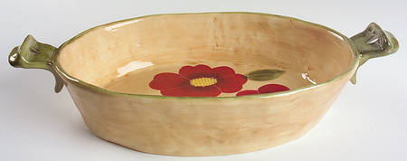Fleur Rustique 16" Oval Baker