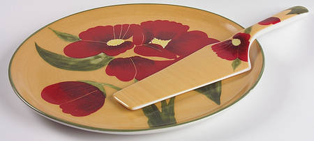 Fleur Rustique Cake Plate and Server (Boxed Set)