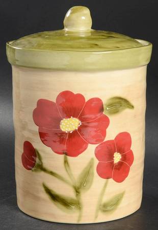 Fleur Rustique Large Canister & Lid