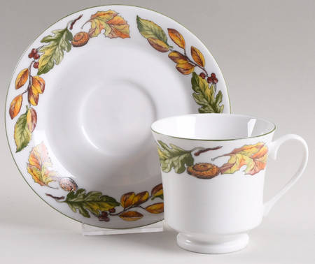 Pilgrims Harvest Footed Cup & Saucer Set