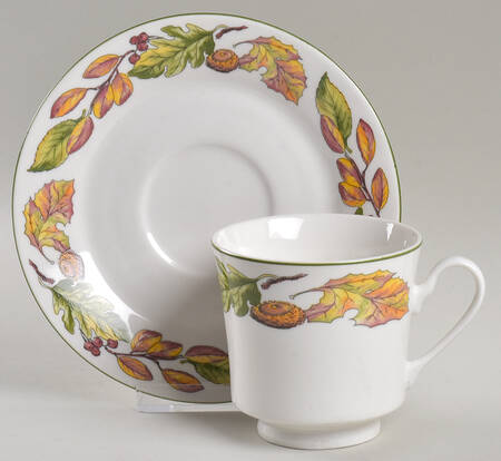 Pilgrims Harvest Footed Cup & Saucer Set