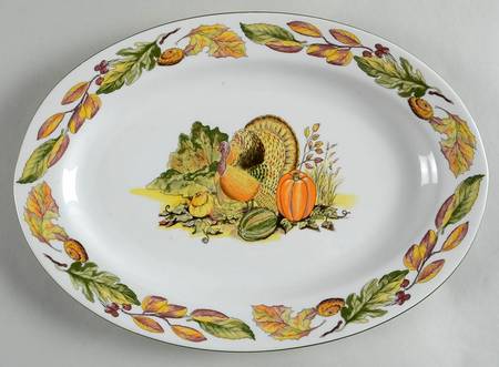 Pilgrims Harvest 14" Oval Serving Platter