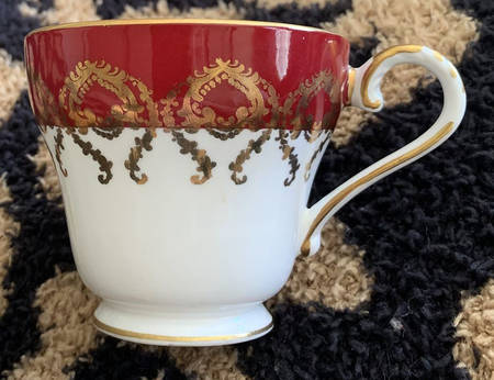 2146 Red (Scalloped) Footed Demitasse Cup