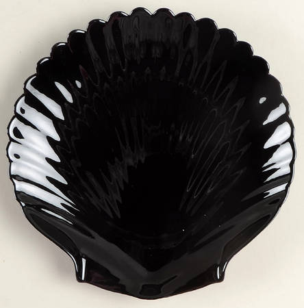 Coquillage Black Salad Plate