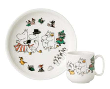 Moomin Valley (2 Piece) Child's Set (Plate & Mug)