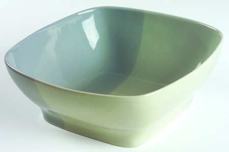 Color Blocks Blue Green 8" Square Vegetable Bowl