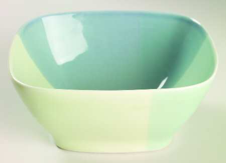 Color Blocks Blue Green Soup/Cereal Bowl