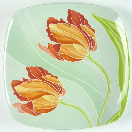 Spring Kiss 13" Square Chop Plate