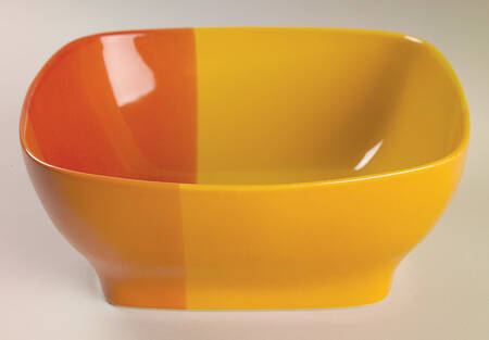 Color Blocks Red Yellow 8" Square Vegetable Bowl