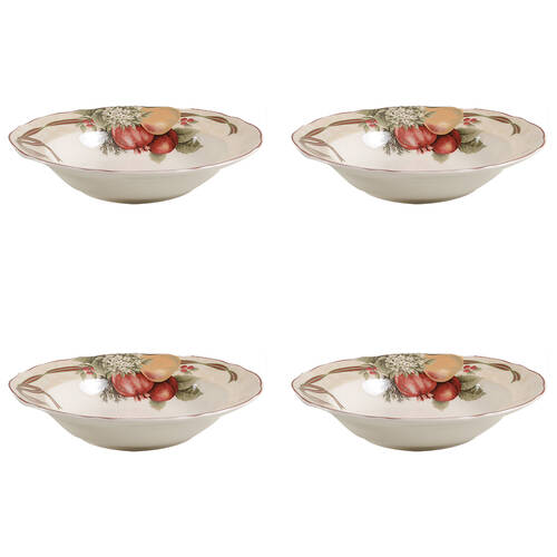 Yuletide Celebration Large Rim Soup Bowl - Set of 4