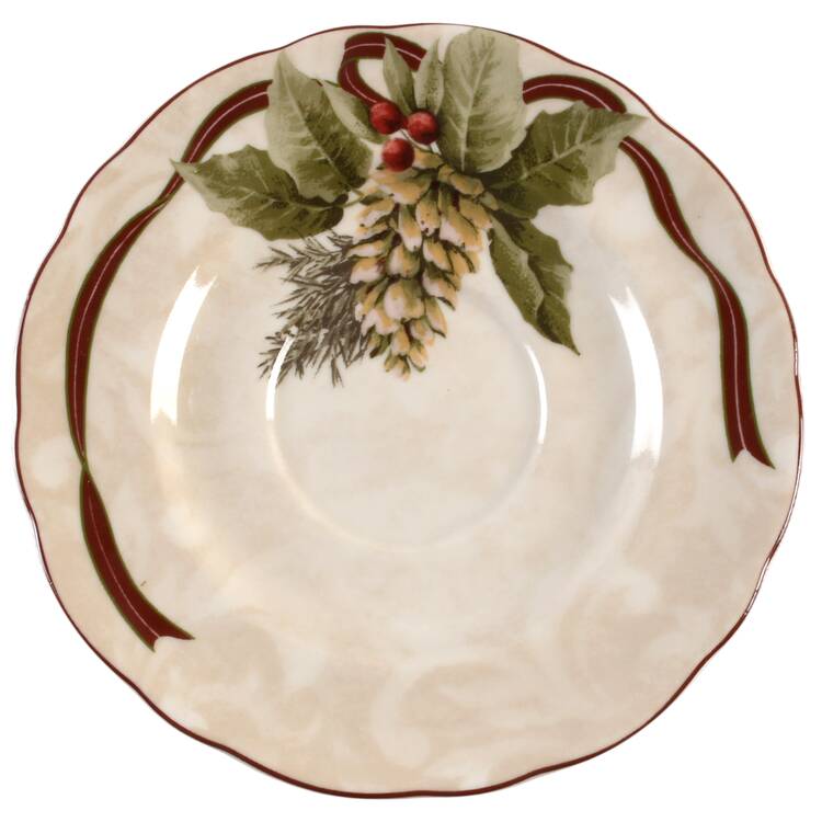 Yuletide Celebration Saucer for Footed Cup
