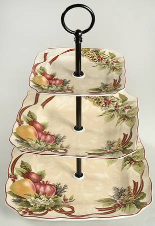 Yuletide Celebration 3-Tiered Serving Tray (DP, SP, BB)