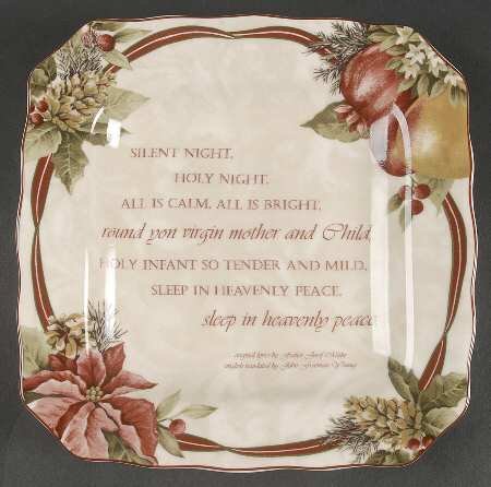 Yuletide Celebration Square Salad Plate