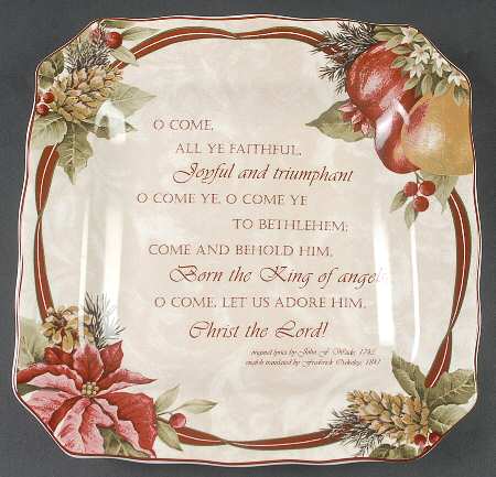 Yuletide Celebration Square Salad Plate by 222 Fifth (PTS)