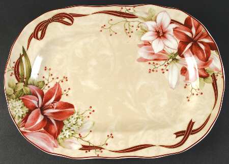 Yuletide Celebration 13" Oval Serving Platter