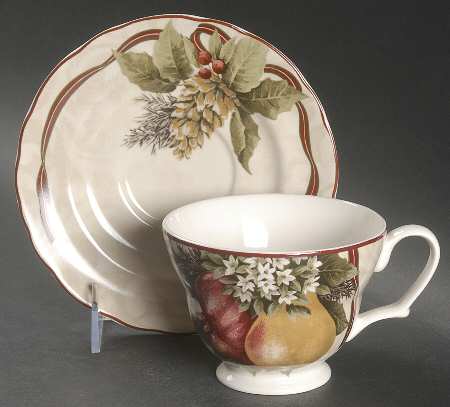 Yuletide Celebration Footed Cup & Saucer Set