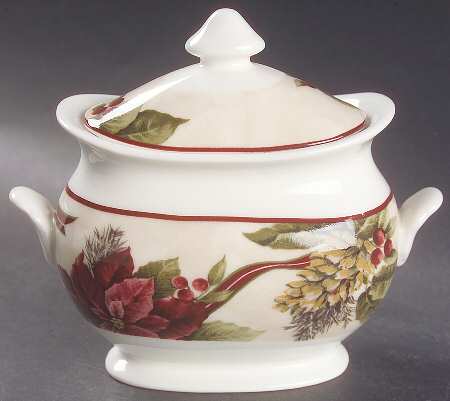 Yuletide Celebration Sugar Bowl & Lid