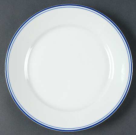 Tres Grande Blue Bands Salad Plate