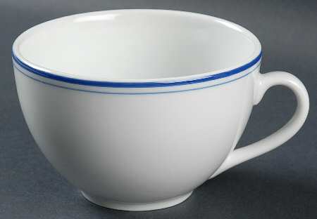 Tres Grande Blue Bands Flat Cup