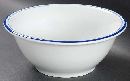 Tres Grande Blue Bands Coupe Cereal Bowl