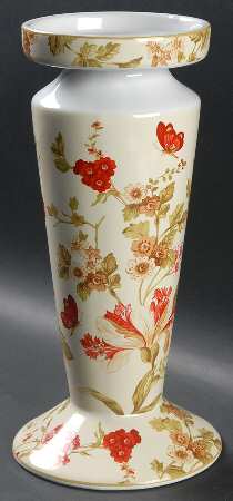 Summer Botanical Lutece Fleur Rouge Pillar Candleholder